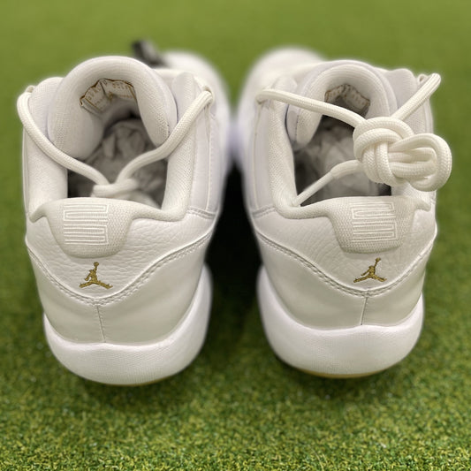Jordan 11 Retro Low White/Metallic Gold - Sz 8.5