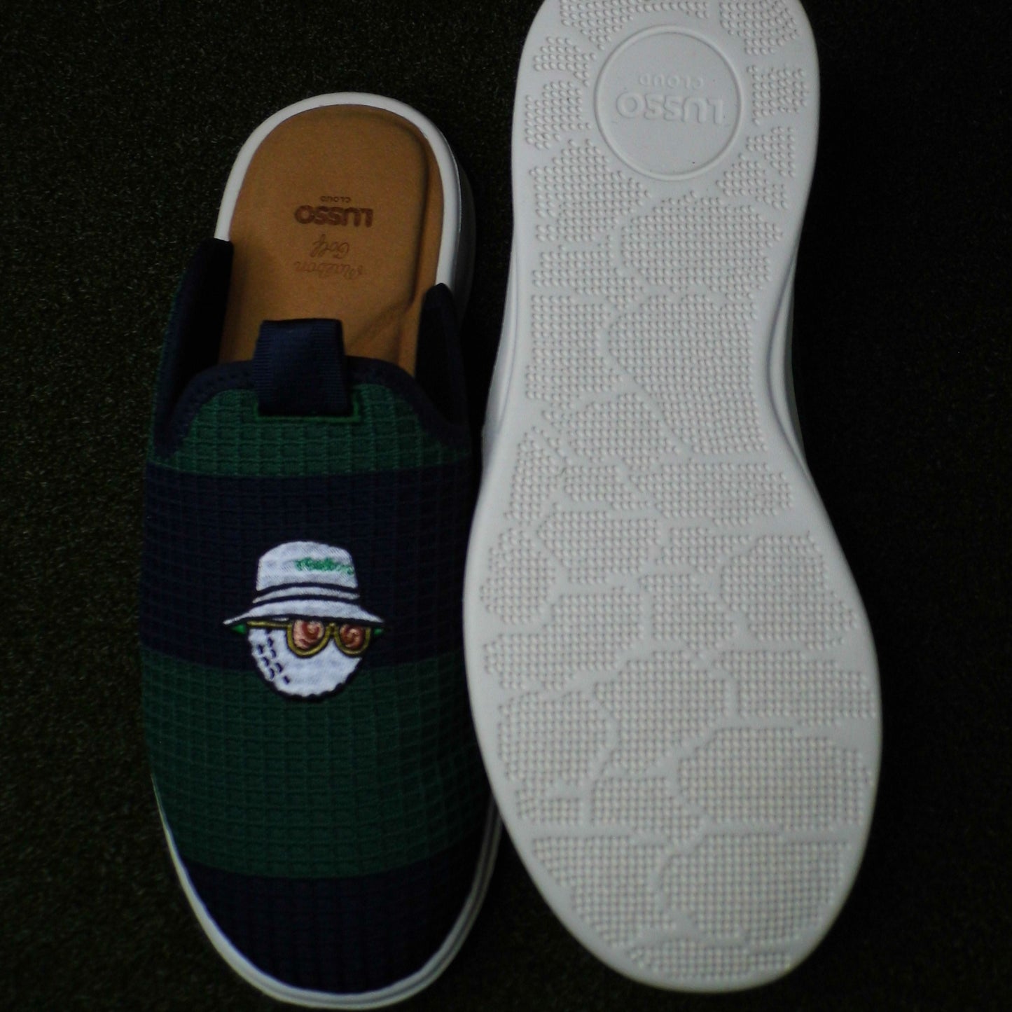 Malbon Slides Blue/Green - Sz 11