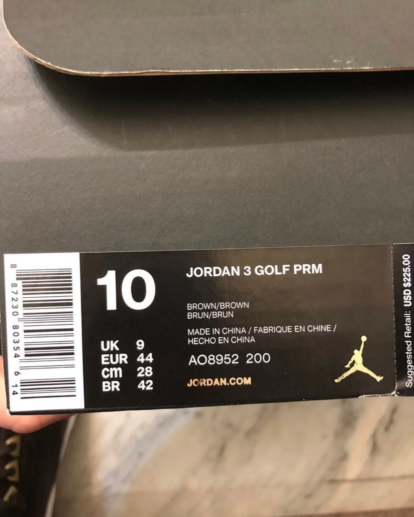 Jordan 3 Brown - Sz 10